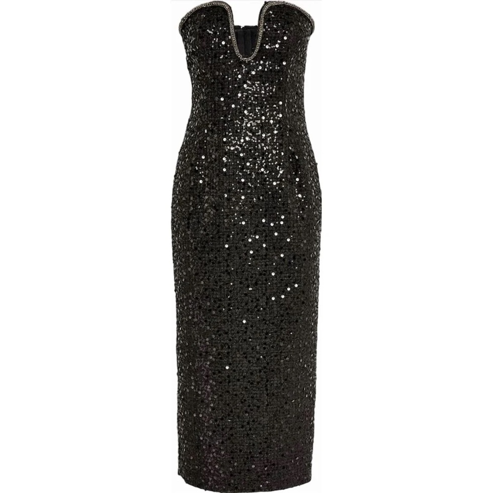 Self-Portrait Embellished Boucle Midi
Sheath Dress in Black Sz 4